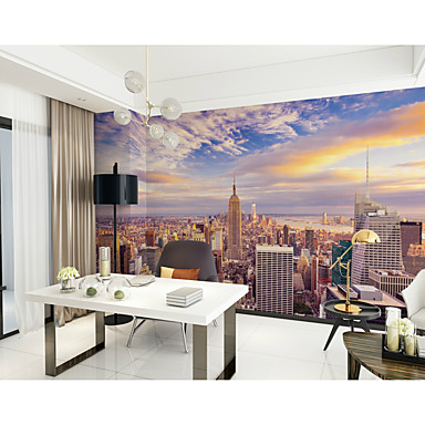 81 64 3d Sunset City Custom Large Wall Covering Mural Wallpaper Fit Bedroom Restaurant Tv Background