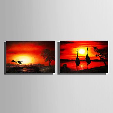 Stretched Canvas Prints Modern Two Panels Horizontal