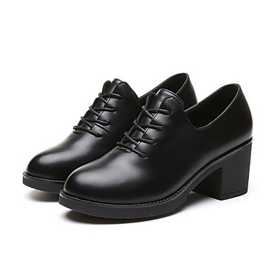 Women's Shoes PU Spring Fall Comfort Oxfords Chunky Heel Round Toe ... Women's Shoes PU Spring Fall Comfort Oxfords Chunky Heel Round Toe for Casual Black 6621220 2018 – $24.99