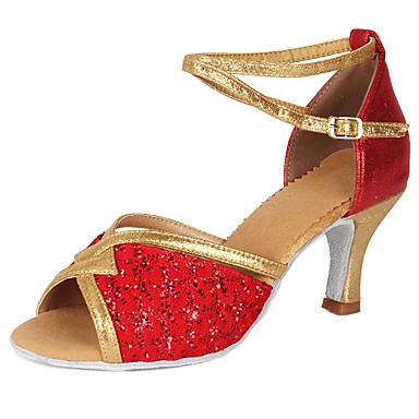 Women's Dance Shoes Sparkling Glitter / Paillette / Leatherette Latin ...