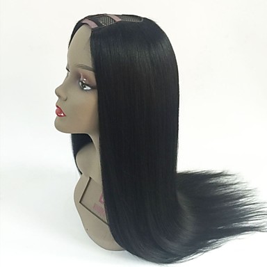 Unprocessed Human Hair U Part Wig Style Brazilian Hair Straight