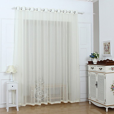 Sheer Cortinas Cortinas Sala de estar Un Color Algodón / Poliéster