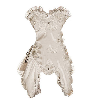 white steampunk dress