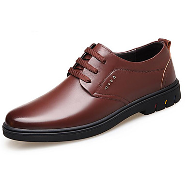 Men's Dress Shoes Cowhide Spring Oxfords Black / Brown / Comfort Shoes ...