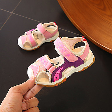 Chica Zapatos Cuero Nobuck Verano Confort Sandalias Paseo De moda Nobuck rosa Zapatos de salón para mujer Rosa