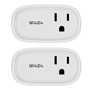 WAZA Smart Plug(US) Mini Outlet Compatible with Amazon Alexa and Google Assistant, Wifi Enabled Remote Control Smart Socket with Timer Function, No Hub Required(2-Pack)