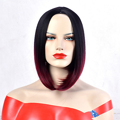 15 15 Synthetic Wig Wavy Bob Pixie Cut Short Bob Wig Ombre Short Black Burgundy Synthetic Hair Women S Heat Resistant Synthetic New Arrival Ombre