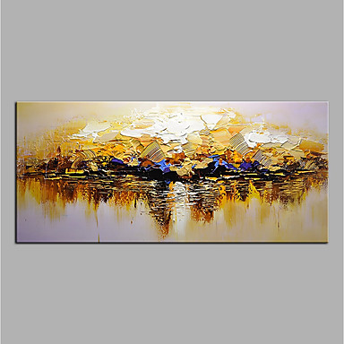 cheap Pinturas a Óleo-Pintura a Óleo Pintados à mão - Abstrato Modern Sem armação interna / Lona Laminada