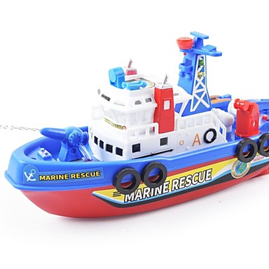 baratos Carrinhos de Brinquedo &amp; Miniaturas-Brinquedo de Banho Barcos de Brinquedo Piscinas Infantis Barco Náutico Sons Elétrico Favor de partido Revestimento em Plástico Brinquedos Dom 1 pcs