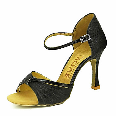 Women's Latin Shoes / Salsa Shoes Sparkling Glitter Sandal Buckle ...