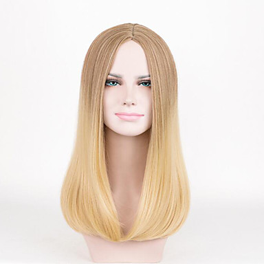 Perruque Synthetique Boucle Coupe Degradee Perruque Blond Long