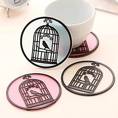 Bird Cage Cup Mat Coaster Heat Resistance Mug Pad Table Placemate