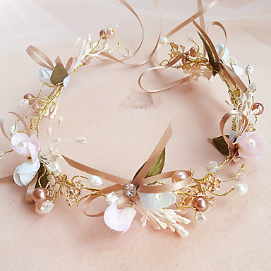 baratos Acessórios para Crianças-Infantil Para Meninas Doce Diário Laço Estilo Artístico Raiom Acessórios de Cabelo Dourado Tamanho Único / Bandanas