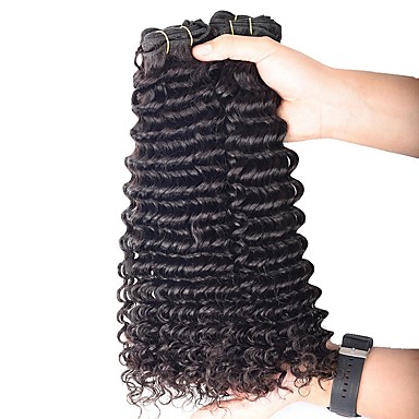 3 Bundles Brazilian Hair Deep Curly Virgin Human Hair 100 Remy
