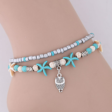Beads Ankle Bracelet Resin Owl Starfish Vintage Holiday Fashion Beads Ankle Bracelet Resin Owl Starfish Vintage Holiday Fashion Blue For Women S 6816942 2018 2 99