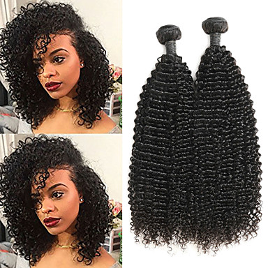 2 Bundles Indian Hair Kinky Curly Human Hair Human Hair