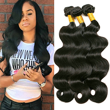 3 Bundles Brazilian Hair Wavy 8a Human Hair Headpiece Extension