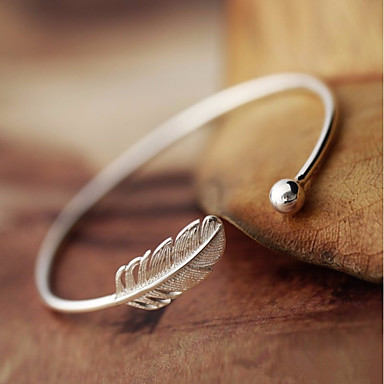Women S Stylish Mismatched Cuff Bracelet Silver Bracelets Women S Stylish Mismatched Cuff Bracelet Silver Bracelets Feather Artistic Fashion Elegant For Daily Date 6842906 2018 5 99