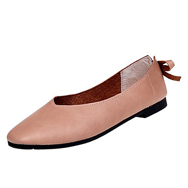 Women's Flats Flat Heel Square Toe PU Comfort Summer Light Brown ...