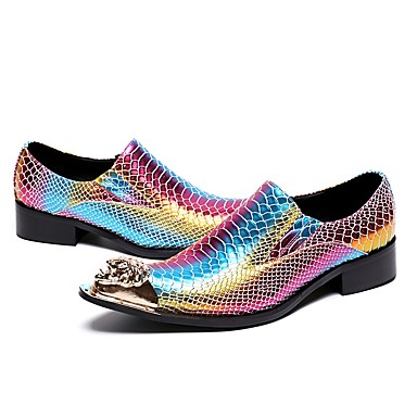 Men's Novelty Shoes Synthetics Fall Oxfords Striped Rainbow / Wedding ...