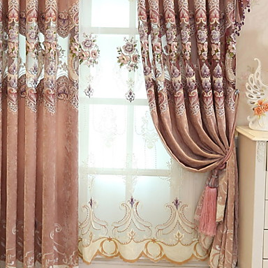 Modern Sheer Curtains Shades Two Panels Sheer Blackout
