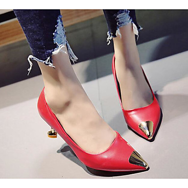 Women s Comfort  Shoes  PU Polyurethane Fall Heels  Kitten 