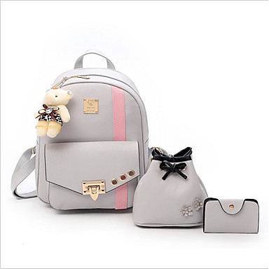 pink and grey bag