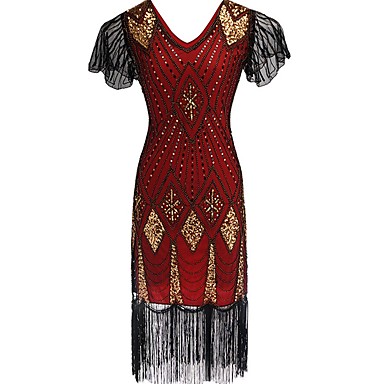 red flapper dress