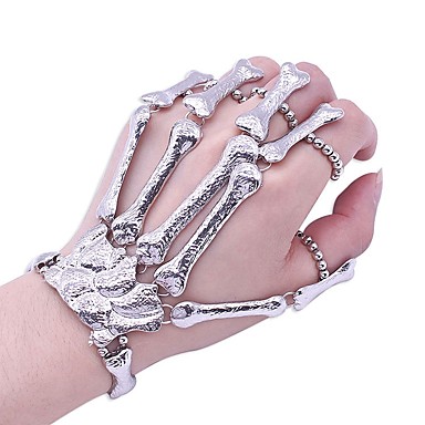 Women S Vintage Style Ring Bracelet Slave Skull Women S Vintage Style Ring Bracelet Slave Skull Statement Trendy Silver For Gift 6926117 2018 10 99