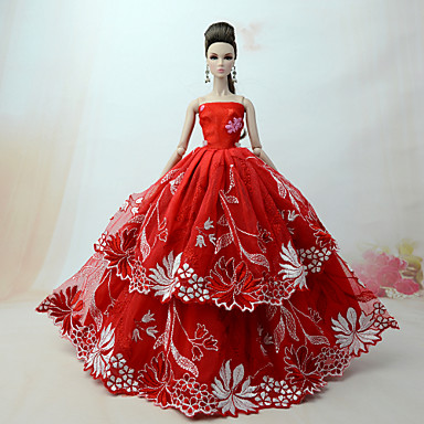Zapatos De Vestir muñeca en rojo 75 mm encaja americano chica