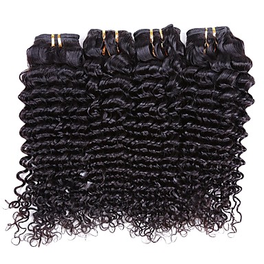 3499 4 Paquetes Cabello Brasileño Ondulado Medio Pelo Natural Tejidos Humanos Cabello Extensiones Naturales 8 28 Pulgada Color Natural Cabello