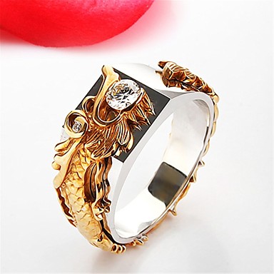 Statement Ring Kubisk Zirkoniumoxid Skulptur Guld Koppar Bergkristall Drake Statement Damer Stilig 1st 6 7 8 9 10 Par 6949691 2021 9 89