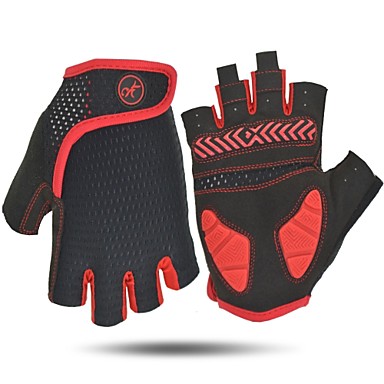 red cycling gloves