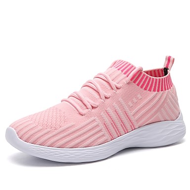 Women's Athletic Shoes Flat Heel Round Toe Knit Sporty / Casual Running ...