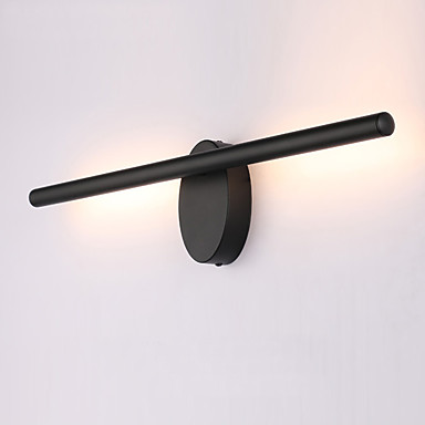 Modern Black Metal Wall Lights 55cm 8W LED Mirror Lamp ...