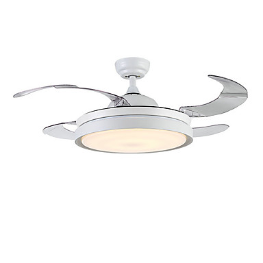 Qingming Ceiling Fan Ambient Light Painted Finishes Metal Led 110