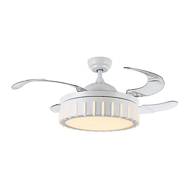 Qingming Ceiling Fan Ambient Light Painted Finishes Metal Led 110