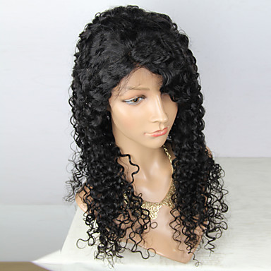 109 99 Virgin Human Hair Remy Human Hair Lace Front Wig Layered Haircut Middle Part Side Part Style Brazilian Hair Deep Curly Natural Wig 180