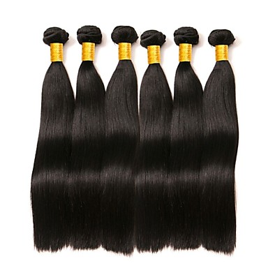 baratos Extensões de Cabelo Natural-6 pacotes Cabelo Malaio Liso Cabelo Humano 300 g Cabelo Humano Ondulado Cabelo Bundle Um Pacote de Solução 8-28 polegada Natural Côr Natural Tramas de cabelo humano Sedoso Suave Melhor qualidade