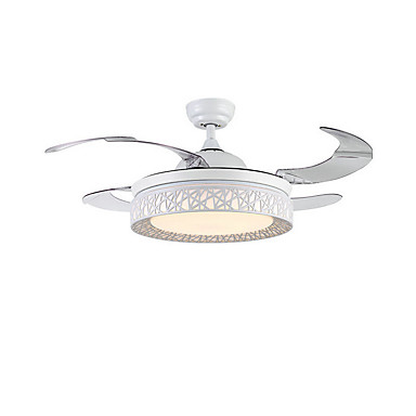 Qingming Ceiling Fan Ambient Light Painted Finishes Metal Led 110