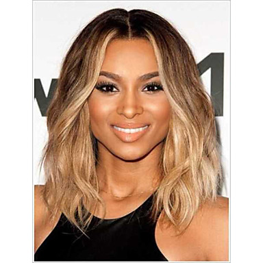 Remy Human Hair Lace Front Wig Middle Part Ciara Style Brazilian