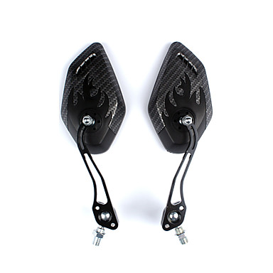 Bike Rear View Mirror Handlebars ABS Black Attachment Rotatable Bicycle