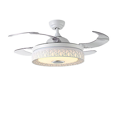 479 07 Qingming Ceiling Fan Ambient Light Painted Finishes Metal Led Bluetooth Control 110 120v 220 240v Multi Color