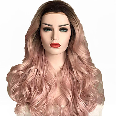 Synthetic Wig Synthetic Lace Front Wig Cosplay Wig Wavy Bouncy