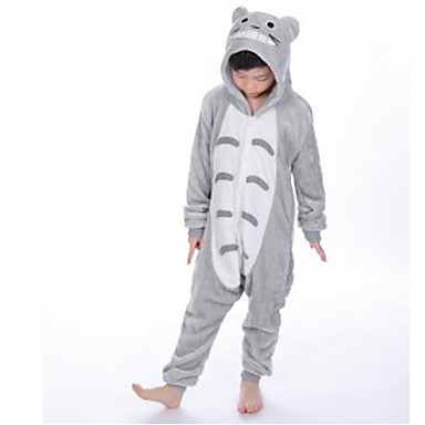 1499 Dla Dzieci Piżama Kigurumi Kot Totoro Piżama Onesie Flanel Szary Cosplay Dla Chłopcy I Dziewczęta Animal Piżamy Rysunek Festiwalświęto