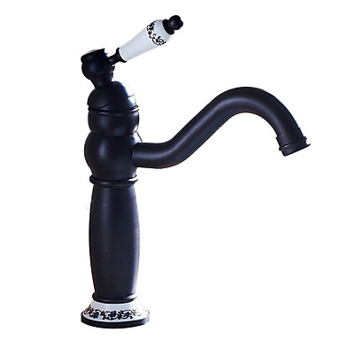 Baño grifo del fregadero - Rotativo Bronce Aceitado Conjunto Central 1