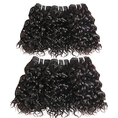 6 Bundles Malaysian Hair Curly Water Wave Unprocessed Human Hair