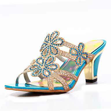 sequin chunky heels
