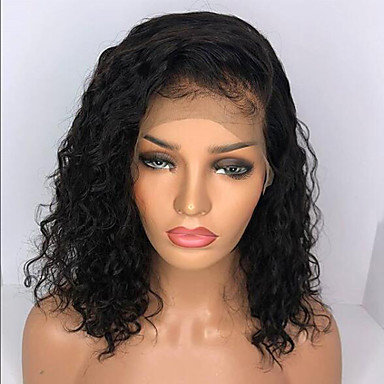 Human Hair Lace Front Wig Bob Short Bob Rihanna Style Brazilian