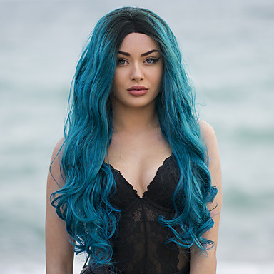 Synthetic Lace Front Wig Kinky Curly Middle Part Lace Front Wig